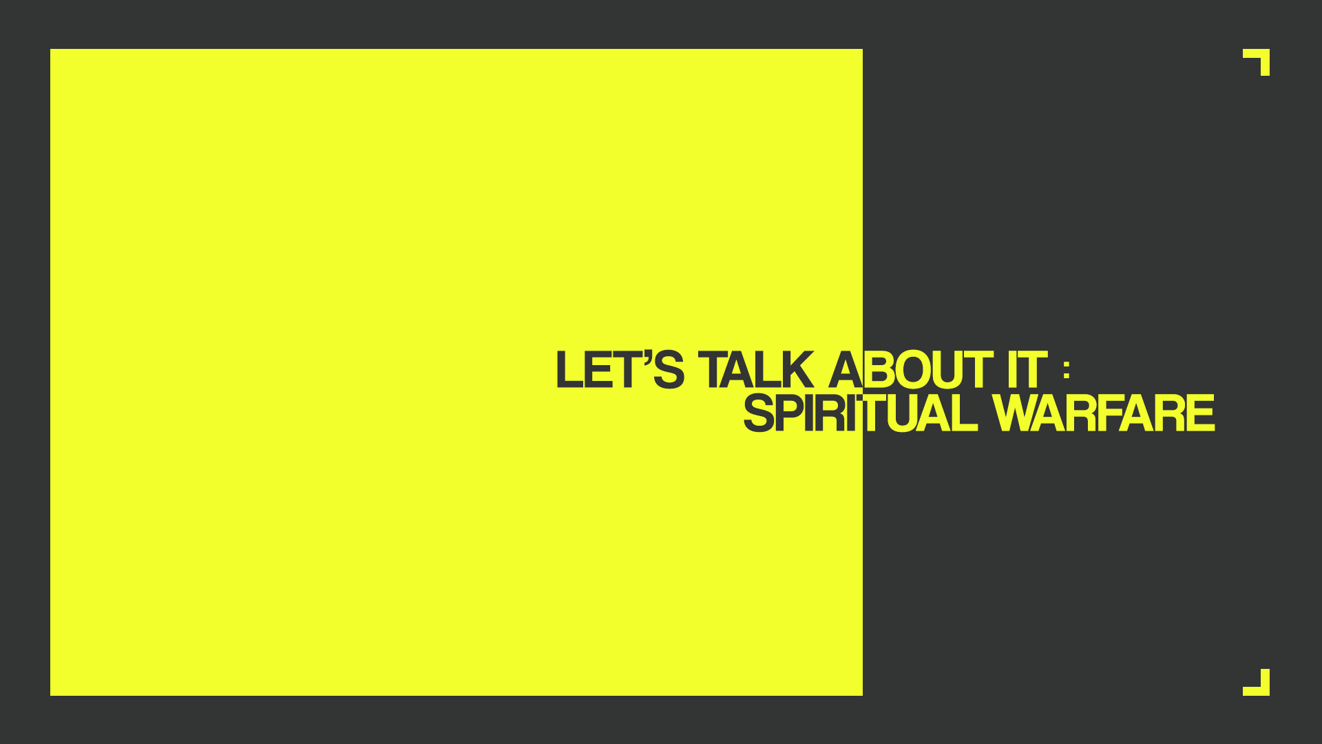 Let's Talk About It Spiritual Warfare
