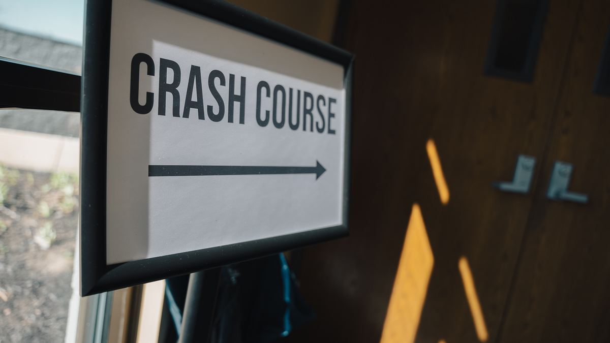 Crash Course sign